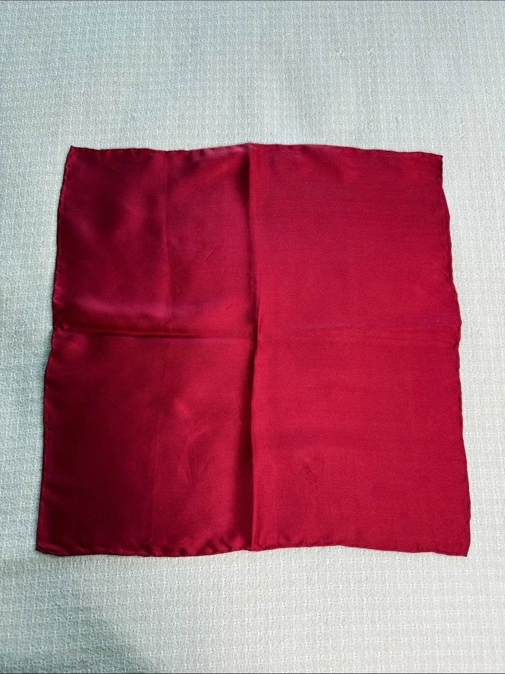 Red square silk scarf